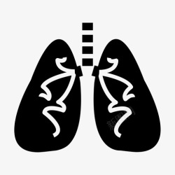 气道肺氧烟图标高清图片