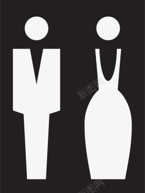 中性标志日本洗手间性别标志图标图标