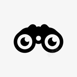 望远镜范围双筒望远镜眼睛发现图标高清图片