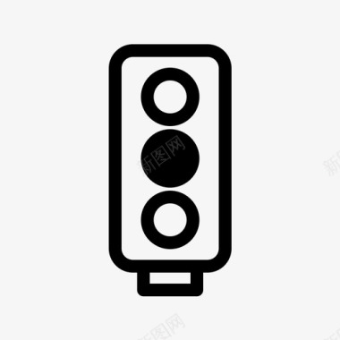 红绿灯堵塞街道图标图标