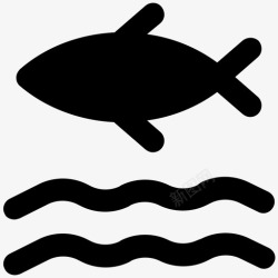 河里鱼鱼吃海洋图标高清图片