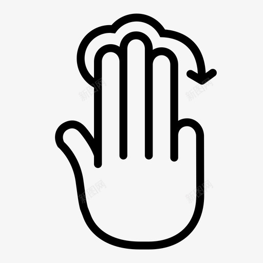 三个手指旋转拇指摇动图标svg_新图网 https://ixintu.com 三个手指旋转 中间 手 手势 手势集合 拇指 摇动 标记 箭头 触摸屏