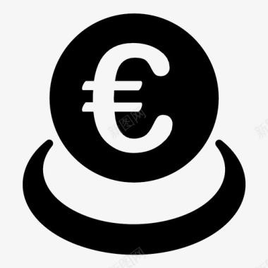 欧元存款银行欧洲图标图标