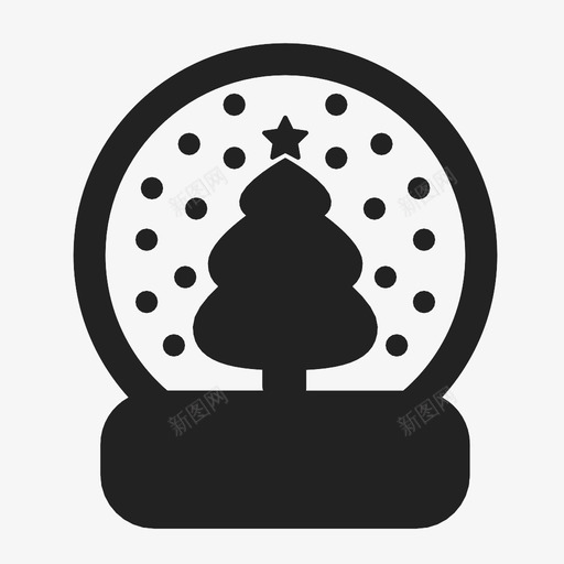 雪球闪烁玩具图标svg_新图网 https://ixintu.com 圣诞节 场景 小装饰品 摇动 玩具 闪光 闪烁 雪地 雪地玻璃 雪球