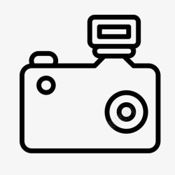 盒子相机相机购物者平面图图标高清图片
