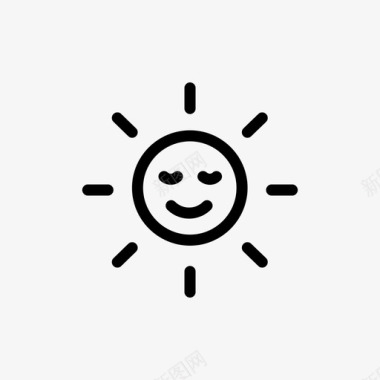 阳光夏天笑脸图标图标