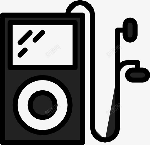 mp3播放器耳机ipod图标svg_新图网 https://ixintu.com ipod mp3播放器 声音 存储 播放 耳机 音乐