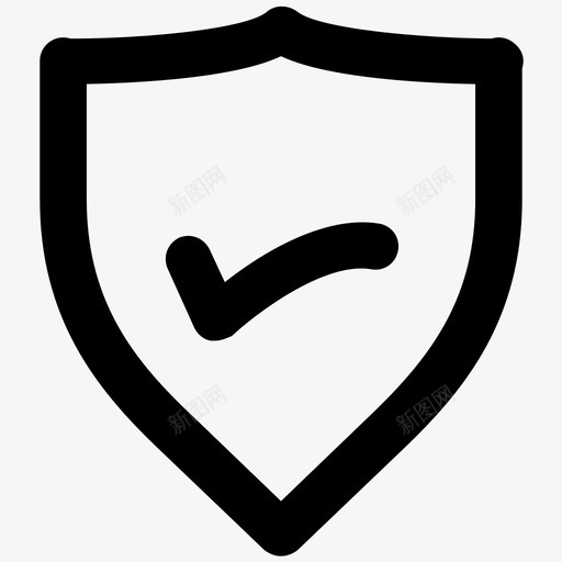 批准的防护罩展示件安全性图标svg_新图网 https://ixintu.com 保护符号 复选标记 安全性 对象 展示件 批准的防护罩 材料 物品 逻辑交付粗体线图标 项目