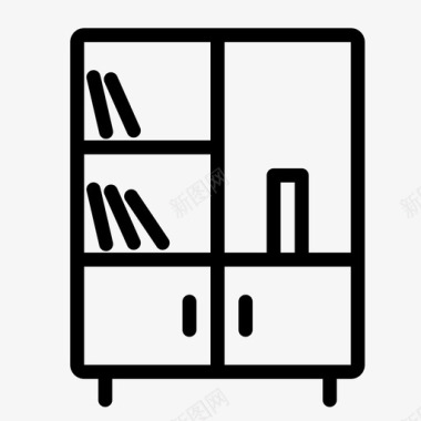 书架橱柜家具图标图标