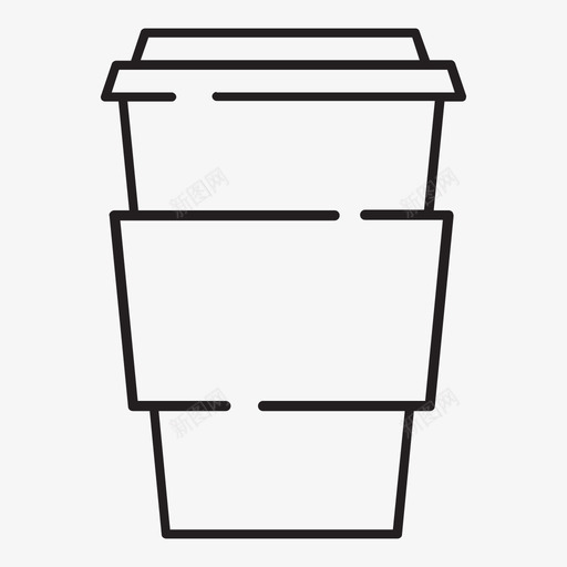 咖啡杯字母图标svg_新图网 https://ixintu.com 咖啡杯 字母图标