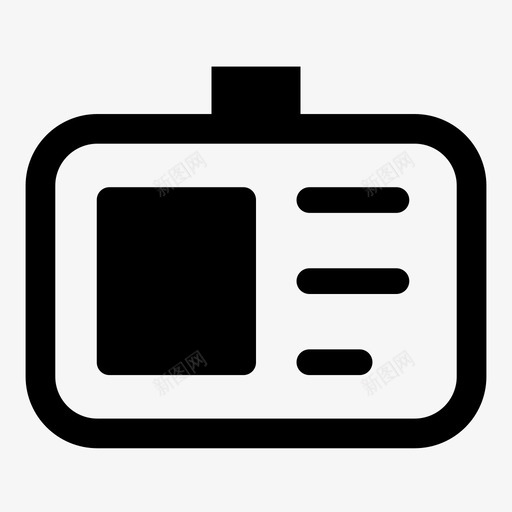 身份证指标材料图标svg_新图网 https://ixintu.com 指标 材料 证明 身份证
