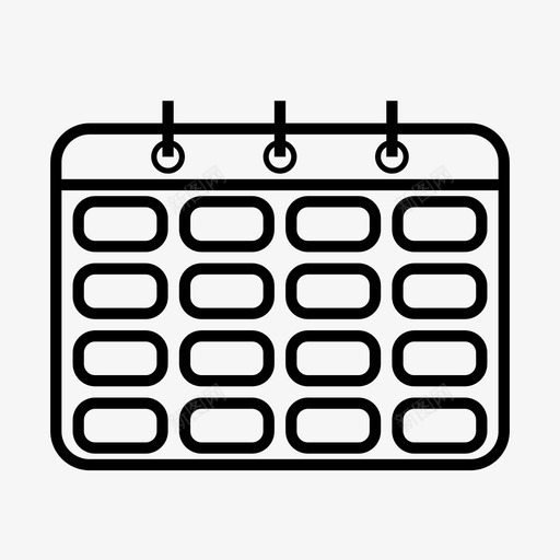 日历时间表日程表图标svg_新图网 https://ixintu.com 展望 年份 日历 日期 日程表 日记 时间表 月份 行动计划 行程