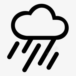 阴沉天空雨云大雨困难时期图标高清图片