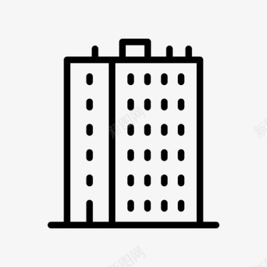 建筑结构摩天大楼图标图标