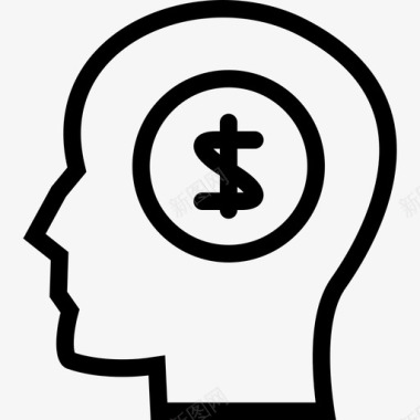 货币思维不持有图标图标