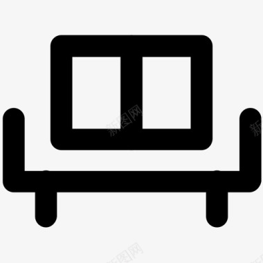 沙发建筑和家具加粗线条图标图标