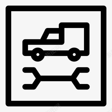 卡车服务运输修理图标图标