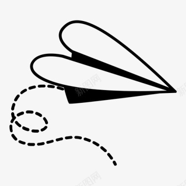 纸飞机情人节图标图标