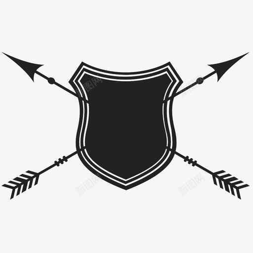 标志盾牌皇家图标svg_新图网 https://ixintu.com 保护 弓箭 徽章 战争 方向 标志 皇家 盾牌 箭 角斗士