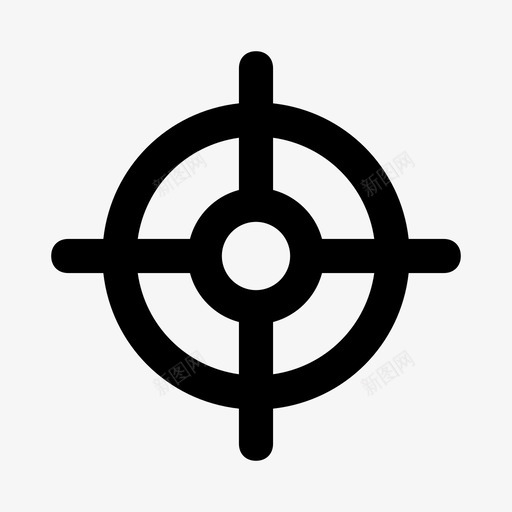 十字准线排列点图标svg_新图网 https://ixintu.com 十字准线 取景器 射击 排列 检查中 点 目标 瞄准 简单 范围
