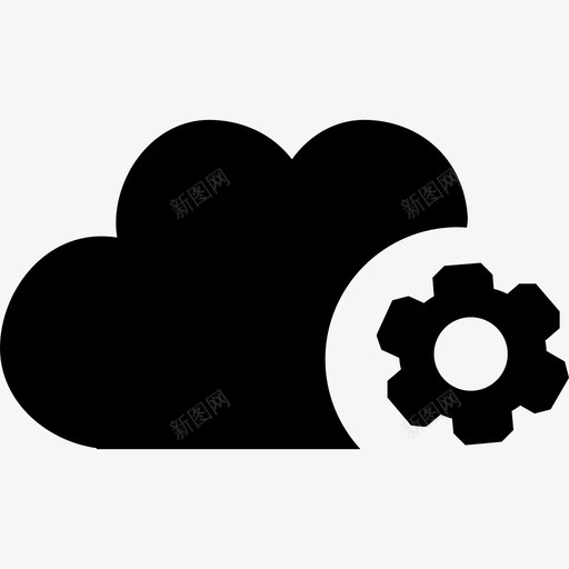 云设置符号与齿轮界面数据图标svg_新图网 https://ixintu.com 云设置符号与齿轮 数据图标 界面