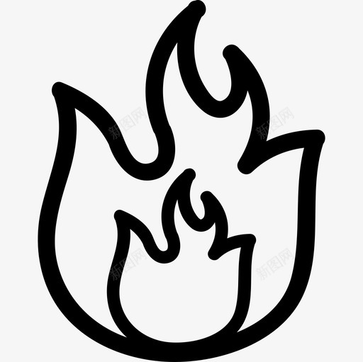 火焰手绘火焰轮廓形状手绘图标svg_新图网 https://ixintu.com 形状 手绘 火焰手绘火焰轮廓