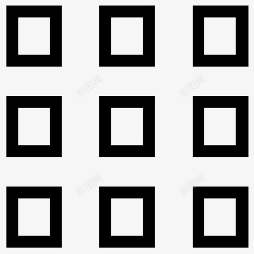正方形布局视图正方形图标svg_新图网 https://ixintu.com ui线图标 形成 排列 正方形 正方形布局 组织 视图 设计