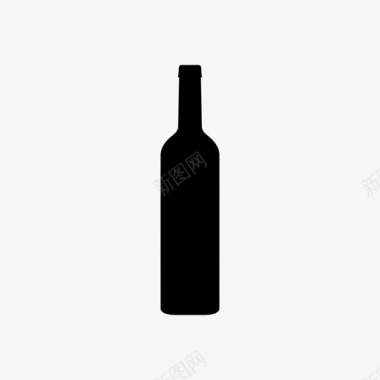 酒瓶白葡萄酒红葡萄酒图标图标