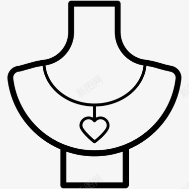 珠宝胸像珠宝展示存储图标图标
