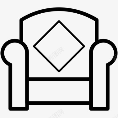 沙发长椅房间图标图标