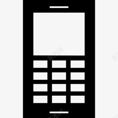 带按钮和小屏幕的手机工具和用具现代屏幕图标图标