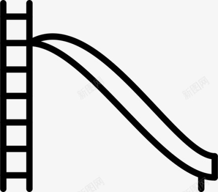 滑梯儿童设备图标图标