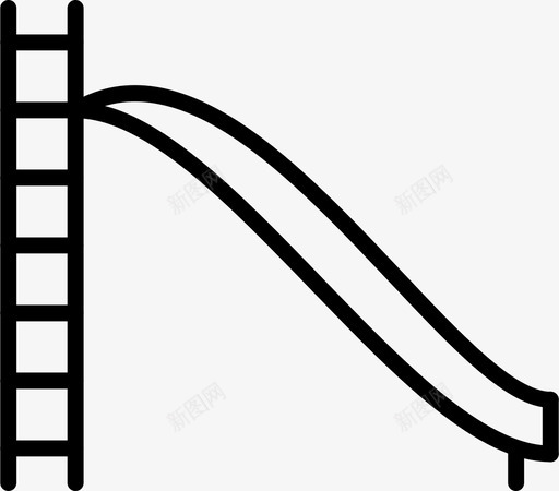 滑梯儿童设备图标svg_新图网 https://ixintu.com 健康 儿童 公园 操场 游戏 滑梯 设备 运动 运动和娱乐