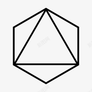八面体三角形点图标图标