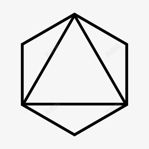 八面体三角形点图标svg_新图网 https://ixintu.com 2d 3d 三角形 八面体 几何体 柏拉图体 点 空气