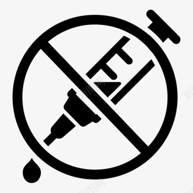 注射器损坏毒品图标图标