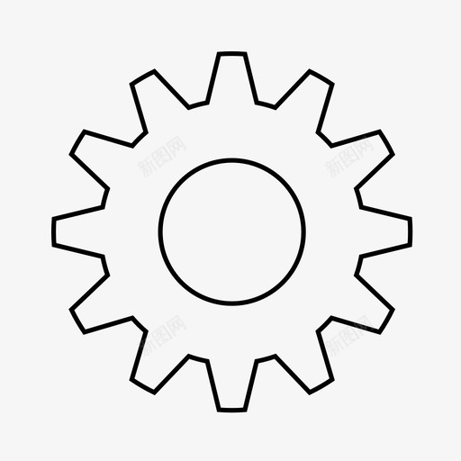 齿轮设置过程图标svg_新图网 https://ixintu.com 制造 机械工程 装载 设置 设置轮齿 转动 过程 齿轮