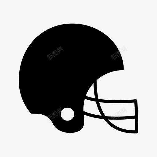 足球头盔装备头图标svg_新图网 https://ixintu.com 制服 头 安全 游戏 球员 装备 足球头盔