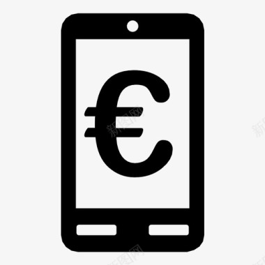 欧洲移动银行储蓄电话图标图标