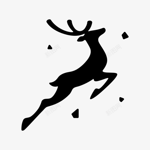驯鹿圣诞节飞行图标svg_新图网 https://ixintu.com 冬天 圣诞快乐 圣诞节 故事 新年快乐 礼物 贵族 雪橇 飞行 驯鹿