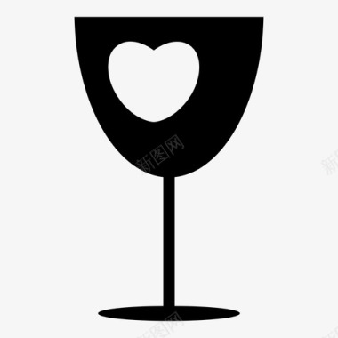 酒杯情人节浪漫图标图标