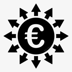海外贸易欧元支付海外金融欧洲商业图标高清图片