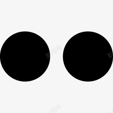 两个圆圈的Flickr徽标基本配置图标图标