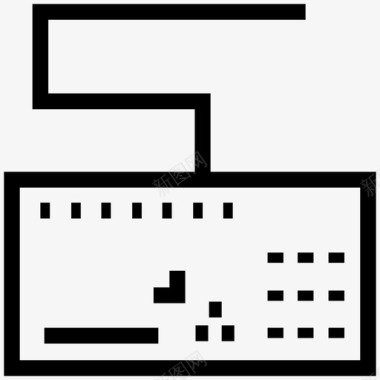 键盘电子线路图标图标