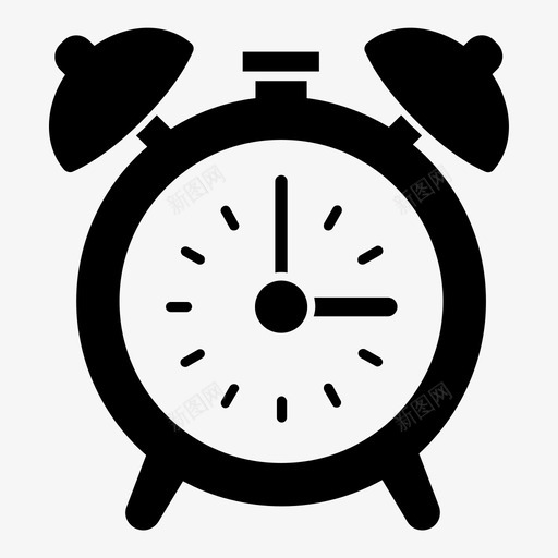 闹钟起床定时器图标svg_新图网 https://ixintu.com 唤醒 定时器 床边 教育 时间表 警报 起床 铃 闹钟