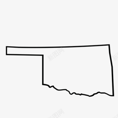 美国俄克拉荷马州地图集图标图标