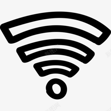 Wifi手绘符号界面手绘图标图标
