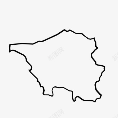 萨尔州地图德国图标图标