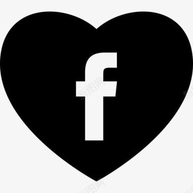 心与社交媒体Facebook标志社交媒体心跳图标图标