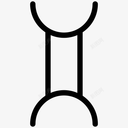 双子座星座迷信图标svg_新图网 https://ixintu.com 十二宫线图标 占星术 双子座 双子座符号 天文学 星座 生日 迷信